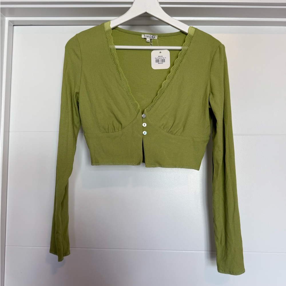 Green Long Sleeve Top